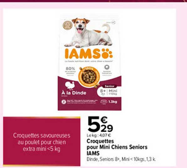 Croquettes pour Mini Chiens Seniors IAMS