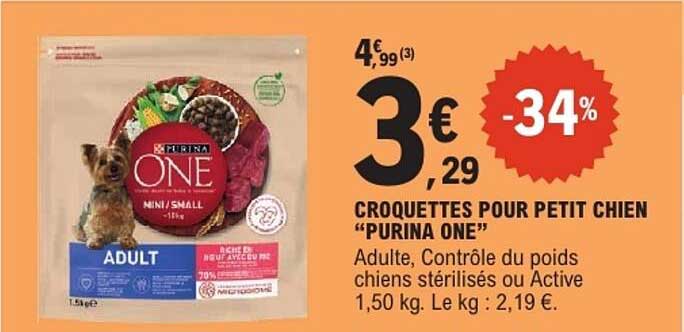 CROQUETTES POUR PETIT CHIEN “PURINA ONE”
