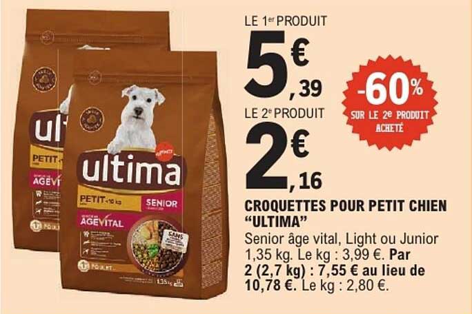 CROQUETTES POUR PETIT CHIEN “ULTIMA”