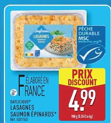 DAYLICIOUS LASAGNES SAUMON ÉPINARDS*