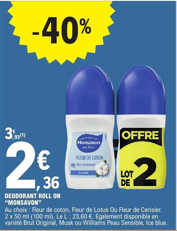 DEODORANT ROLL ON “MONSAVON”