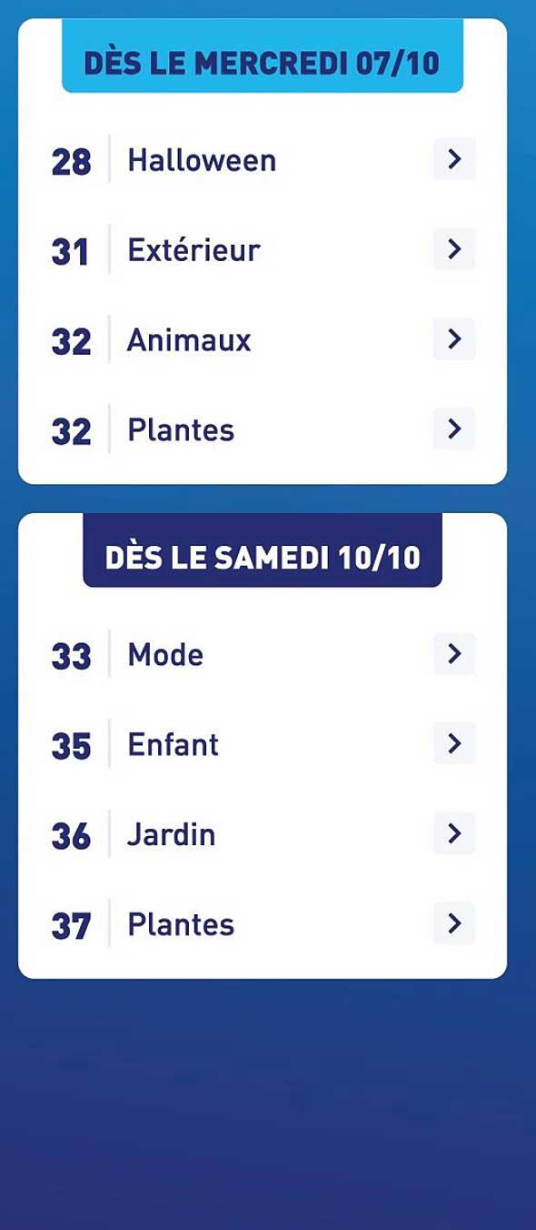 DÈS LE MERCREDI 07/10
