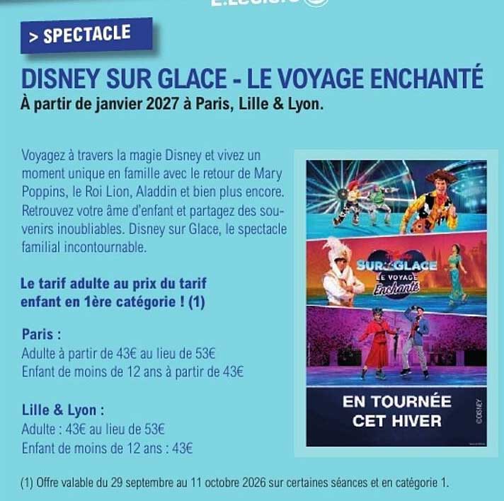 DISNEY SUR GLACE - LE VOYAGE ENCHANTÉ