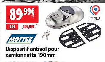 Dispositif antivol pour camionnette 190mm