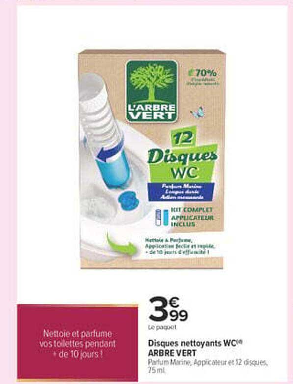 Disques nettoyants WC ARBRE VERT