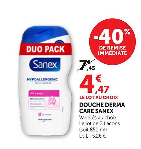 DUO PACK Sanex -40% DE REMISE IMMÉDIATE