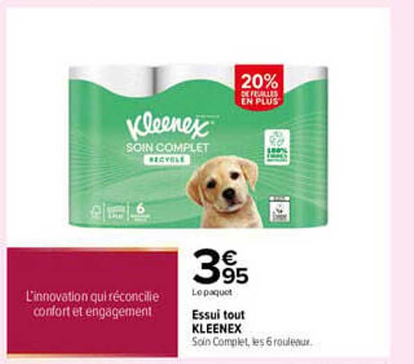 Essui tout KLEENEX Soin Complet, les 6 rouleaux