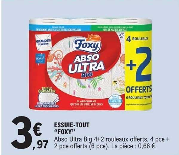 ESSUIE-TOUT "FOXY" Abso Ultra Big 4+2 rouleaux offerts.