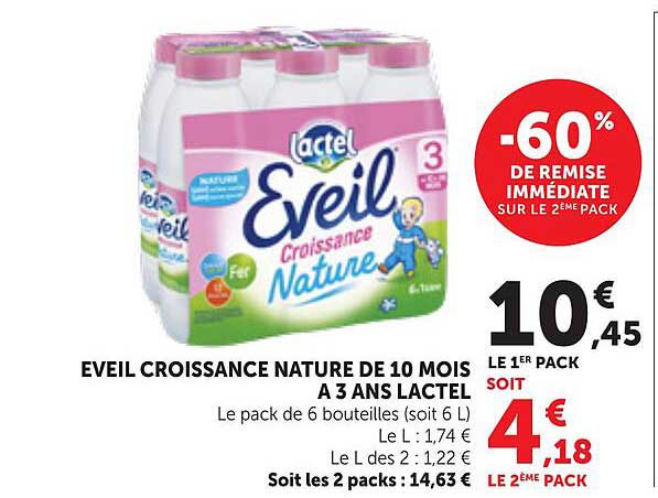 EVEIL CROISSANCE NATURE DE 10 MOIS A 3 ANS LACTEL