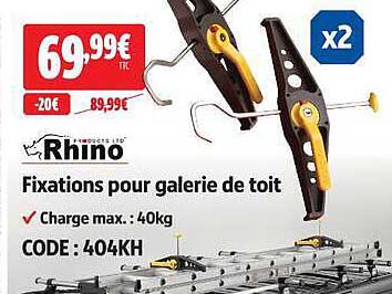 Fixations pour galerie de toit