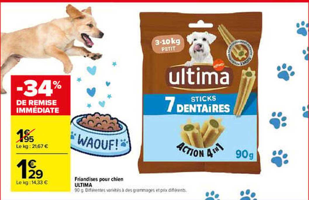 Friandises pour chien ULTIMA 90 g