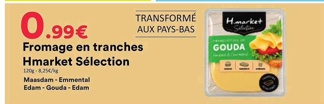 Fromage en tranches Hmarket Sélection