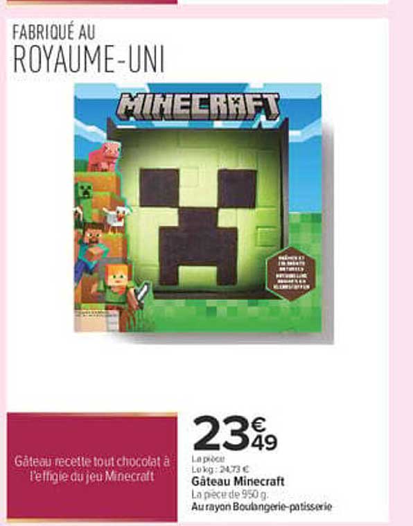 Gâteau Minecraft