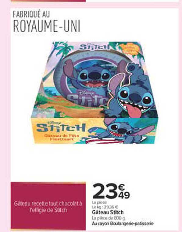 Gâteau recette tout chocolat à l'effigie de Stitch
