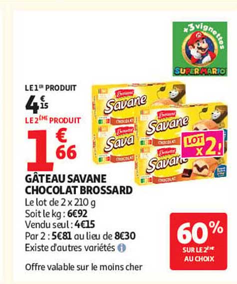 GÂTEAU SAVANE CHOCOLAT BROSSARD