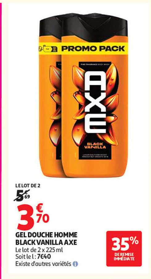 GEL DOUCHE HOMME BLACK VANILLA AXE