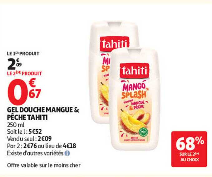 GEL DOUCHE MANGUE & PÊCHE TAHITI