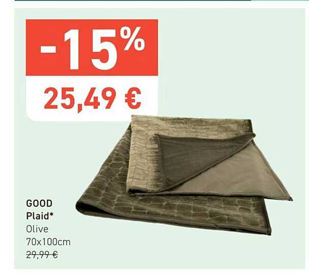 GOOD Plaid* Olive 70x100cm