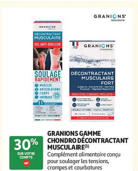 GRANIONS GAMME CHONDRO-DÉCONTRACTANT MUSCULAIRE(1)