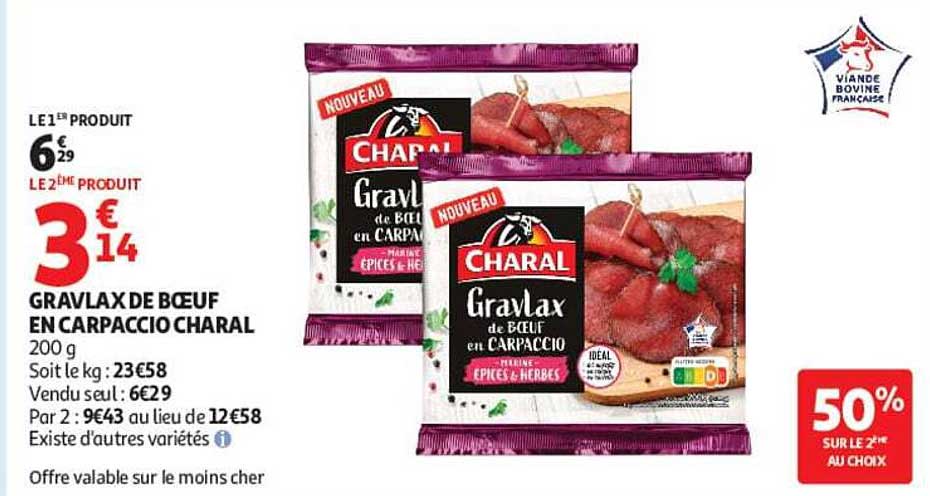 GRAVLAX DE BŒUF EN CARPACCIO CHARAL