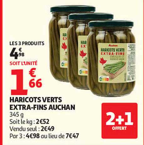 HARICOTS VERTS EXTRA-FINS AUCHAN