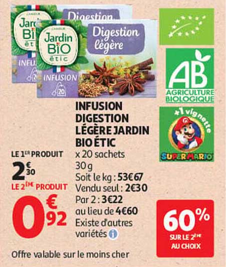 INFUSION DIGESTION LÉGÈRE JARDIN BIO ETIC