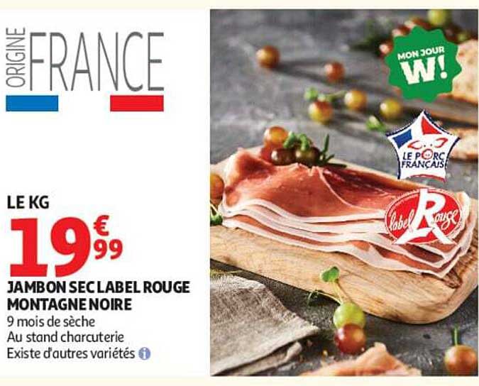 JAMBON SECLABEL ROUGE MONTAGNE NOIRE