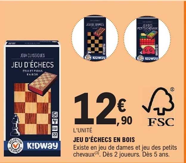 JEU D'ÉCHECS EN BOIS