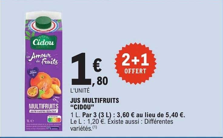 JUS MULTIFRUITS “CIDOU”