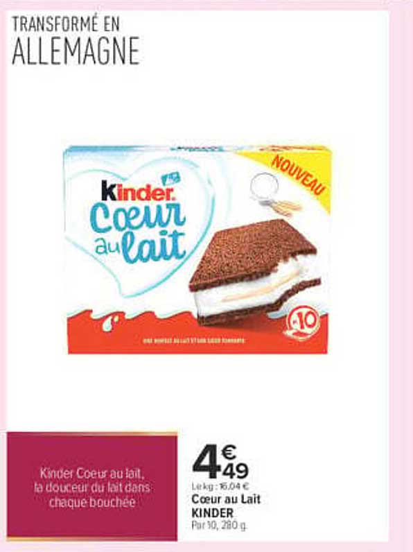 Kinder Cœur au lait