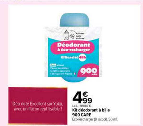 Kit déodorant à bille 900 CARE