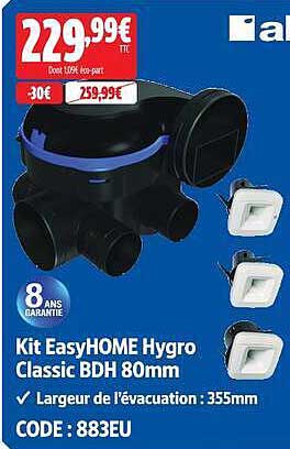 Kit EasyHOME Hygro Classic BDH 80mm