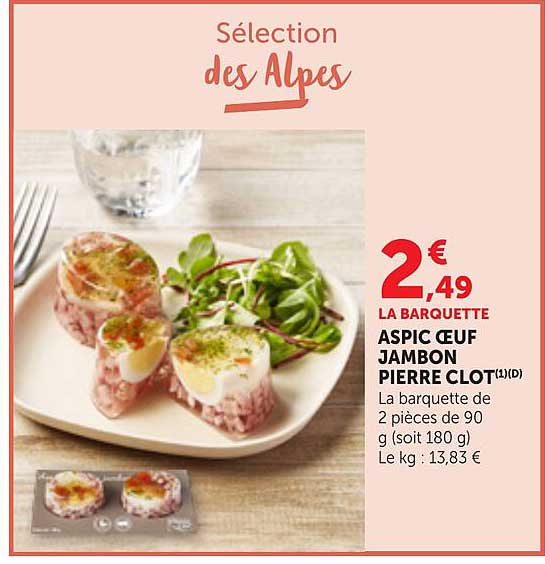 LA BARQUETTE ASPIC OEUF JAMBON PIERRE CLOT(1)(D)