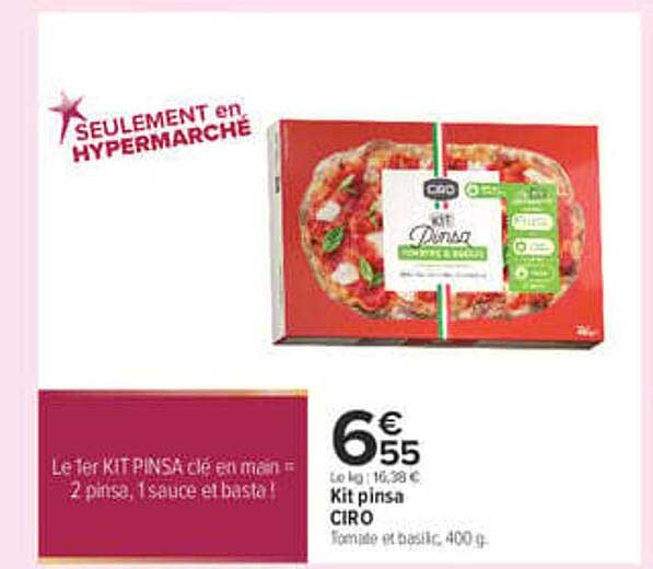 Le 1er KIT PINSA clé en main : 2 pinsa, 1 sauce et basta !