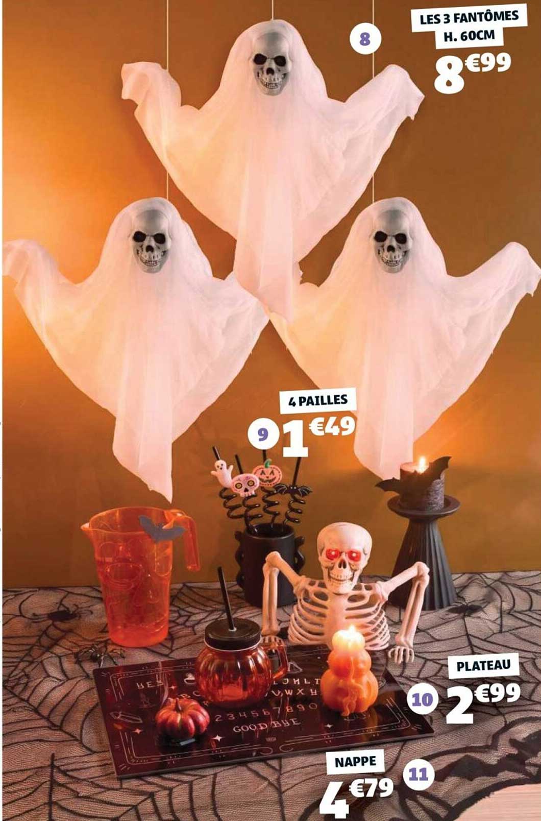 LES 3 FANTÔMES H. 60CM