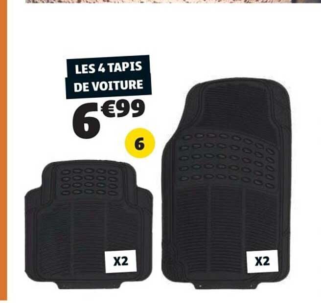 LES 4 TAPIS DE VOITURE