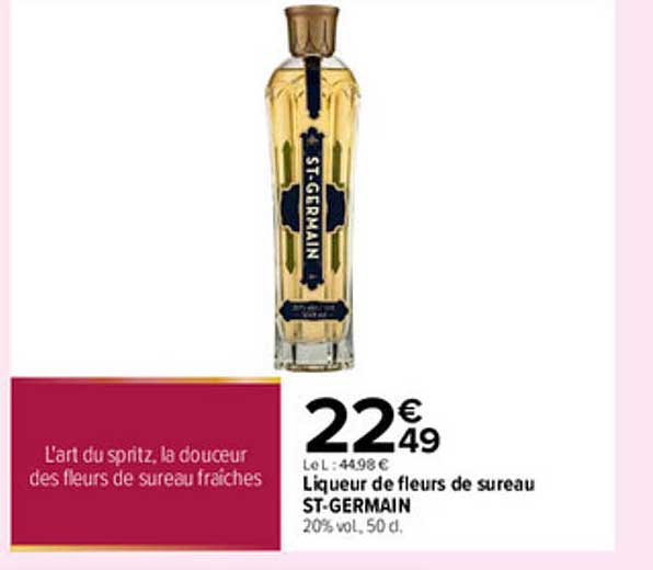 Liqueur de fleurs de sureau ST-GERMAIN