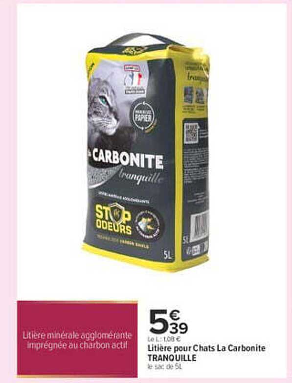 Litière pour Chats La Carbonite TRANQUILLE