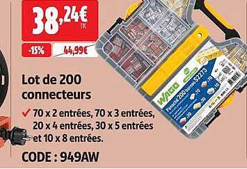 Lot de 200 connecteurs