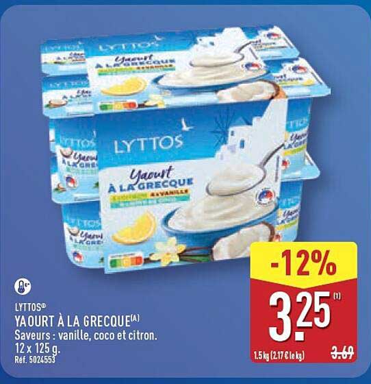 LYTTOS YAOURT À LA GRECQUE
