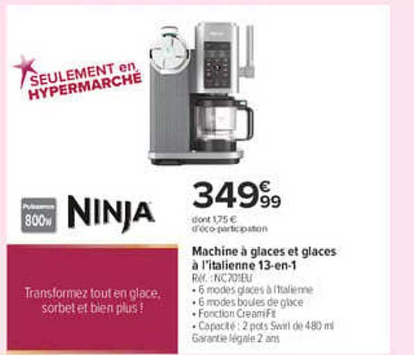 Machine à glaces et glaces à l’italienne 13-en-1