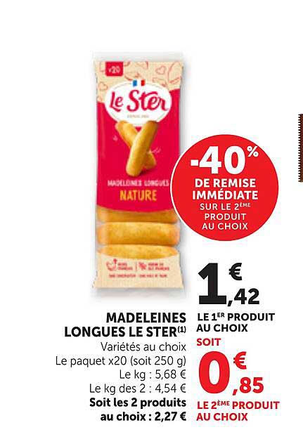 MADELEINES LONGUES LE STER