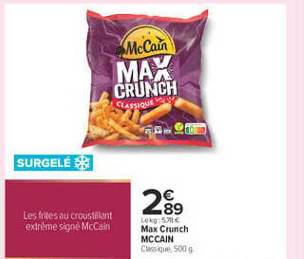 Max Crunch MCCAIN Classique, 500 g