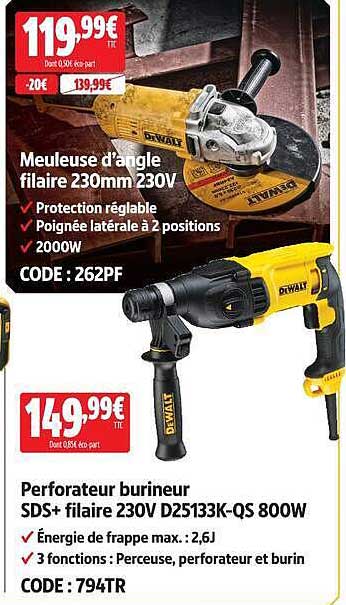 Meuleuse d'angle filaire 230mm 230V