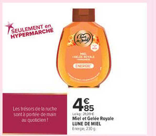 Miel et Gelée Royale LUNE DE MIEL Energie, 230 g