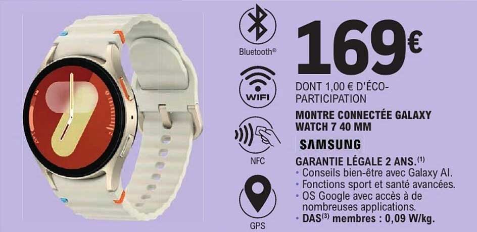 MONTRE CONNECTÉE GALAXY WATCH 7 40 MM SAMSUNG
