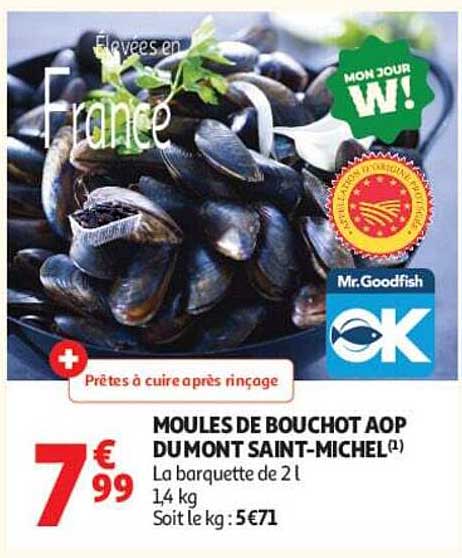 MOULES DE BOUCHOT AOP DUMONT SAINT-MICHEL