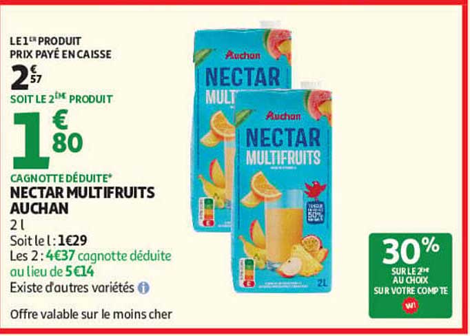 NECTAR MULTIFRUITS AUCHAN