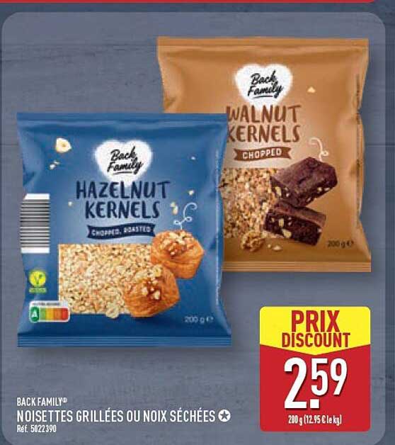 NOISETTES GRILLÉES OU NOIX SÈCHÉES
