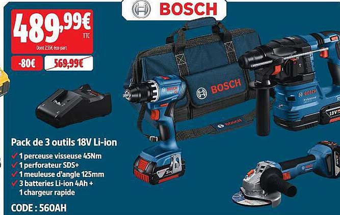 Pack de 3 outils 18V Li-ion